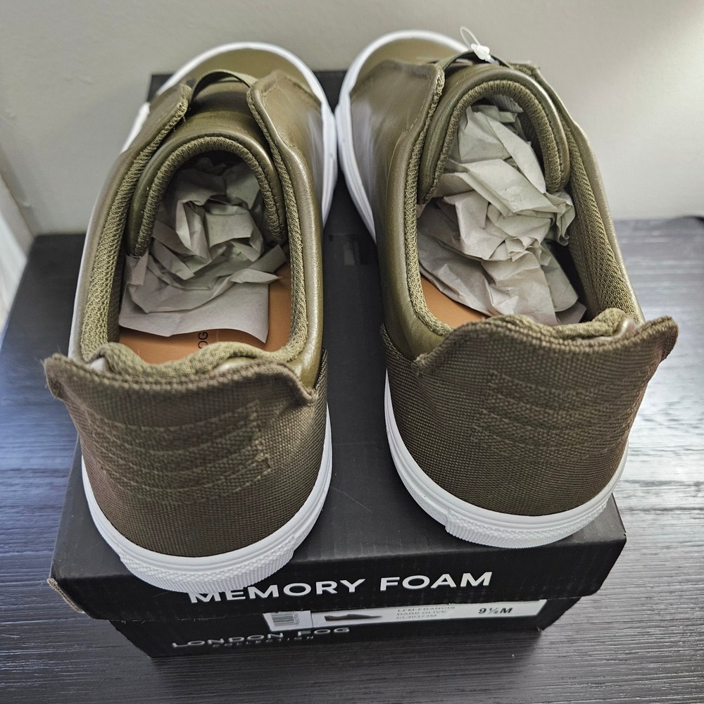 London Fog Men Dark Olive LFM-Francis Slip On Memory Foam Sneakers Size 9.5M - Picture 5 of 11